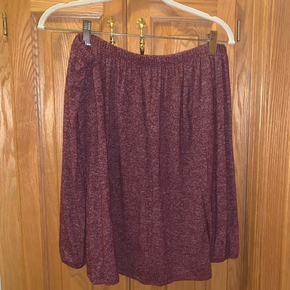 Long Sleeve off the shoulder top Hollister